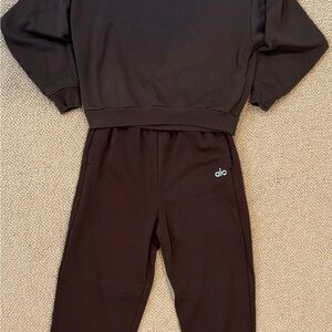 ALO Yoga Espresso Sweatpants Relaxed Fit Joggers